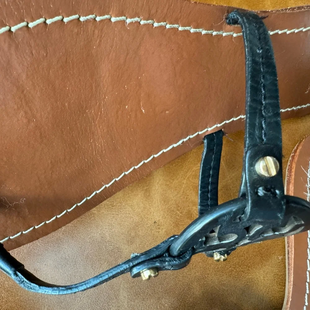 Tory Burch Black and Brown Sandals - Picture 8 of 10